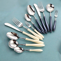 Ensemble de couverts élégants à manche en céramique et taille fine, couteau, fourchette et cuillère en acier inoxydable 304, cadeau de luxe pour hôtel et steak