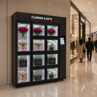 Distributeur Automatique de Bouquets Floraux avec Refroidisseur de Cartes Automatique, Surveillance à Distance et Options de Paiement Multiples pour Fleurs Fraîches