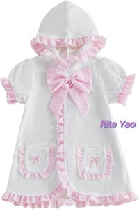 Cubrebikini <span class=keywords><strong>de</strong></span> Verano para Niña Pequeña, <span class=keywords><strong>Traje</strong></span> <span class=keywords><strong>de</strong></span> <span class=keywords><strong>Baño</strong></span> <span class=keywords><strong>Blanco</strong></span> <span class=keywords><strong>de</strong></span> Tela <span class=keywords><strong>de</strong></span> Rizo para Bebés y Niñas Pequeñas, Chaqueta con Volantes y Bordado - Product Image 4