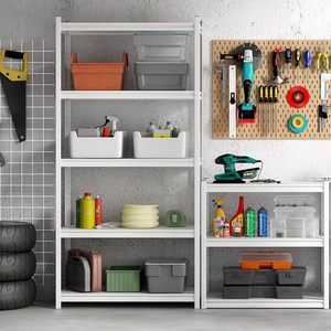 5 Layer Industrial Steel Boltless Corrosion Protection Garage Warehouse <b>Rack</b> Shelving Powder Coated Galvanized Home <b>Tool</b> Storage - Product Image 5
