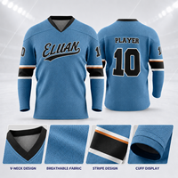 Maillots de hockey sur glace personnalisés en polyester respirant pour l'entraînement, la compétition et les matchs, commandes en gros pour les équipes