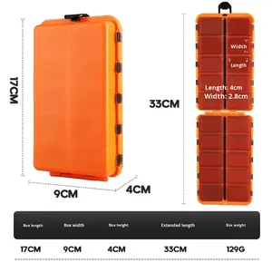 NEWMAJOR Cajas de Pesca ABS, Caja de Señuelos Plegable con Tapa Abatible, Multifuncional, No Impermeable, Accesorio de Almacenamiento de Fábrica - Product Image 6