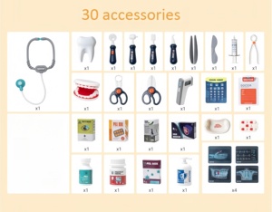 Kit de simulation de dentiste pour enfants avec lumières LED réalistes et sons Kit de jeu de rôle de <span class=keywords><strong>docteur</strong></span> pour diagnostiquer et guérir cadeau éducatif - Product Image 4