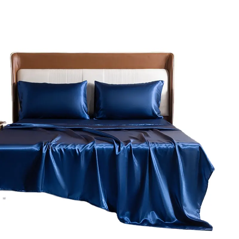 Produsen profesional menyediakan set sarung bantal & lembar biru cantik kelas atas