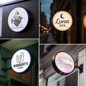 Chiếu Sáng Biển Quảng Cáo Quảng Cáo Tùy Chỉnh Vòng <span class=keywords><strong>LED</strong></span> Đôi Hai Mặt Ánh Sáng Hộp Ngoài Trời <span class=keywords><strong>Lightbox</strong></span> Cho Kinh Doanh Quán Cà Phê Thanh Biểu Tượng Khách Sạn Dấu Hiệu - Product Image 3