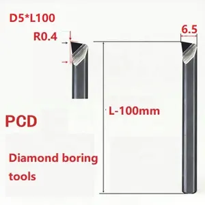 Tornio a controllo numerico utensili per alesatura per tornitura PCD con foro diamantato a foro piccolo per ottone in fibra di carbonio in alluminio
