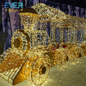 Led Sculpture 3d Christmas Street Led Motif Light Train Decoration 3d Outdoor Luminous