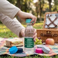 Ouvre-bouteille multifonction écologique portable en silicone, poignée antidérapante pour couvercles de bocaux, outil de cuisine réutilisable pour bocaux, boîtes et bouteilles