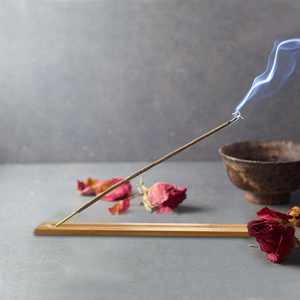 Bamboo <b>Incense</b> <b>Sticks</b> <b>Holder</b> <b>Incense</b> Burner Ash Catcher for Meditation Yoga <b>Incense</b> Stand for Home Enhances Relax Atmosphere - Product Image 5