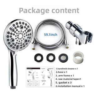 सुपरचार्ज्ड 10-फंक्शन अमेरिकन-स्टाइल क्रोम का नेतृत्व बाथरूम बाथरूम शौचालय के उपयोग के लिए स्प्रे बंदूक - Product Image 4