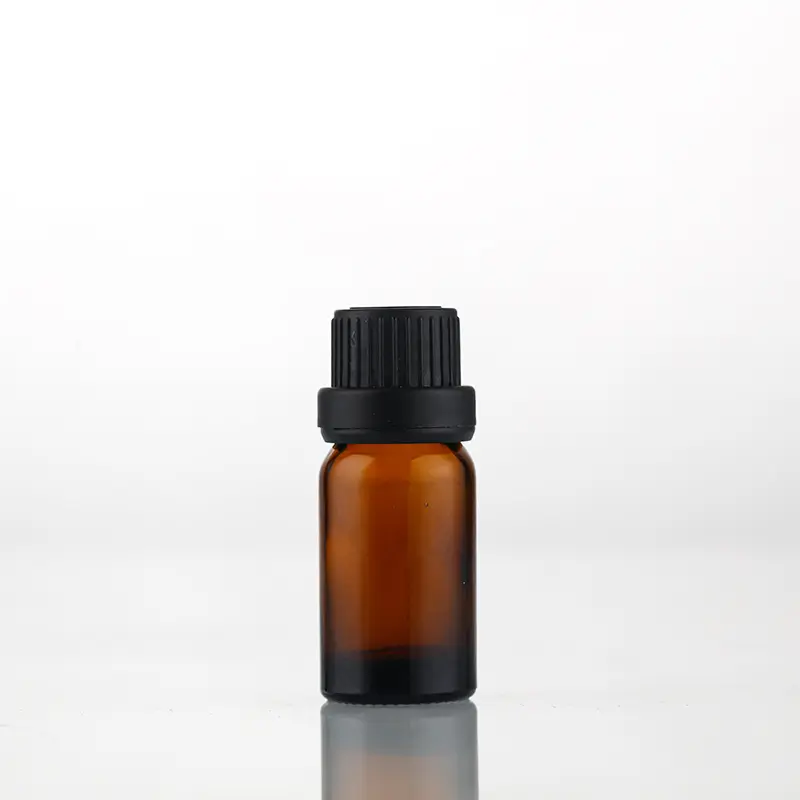 Botol penetes kaca minyak esensial amber kosmetik 10ml kosong kualitas tinggi