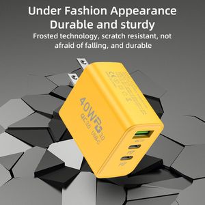 Universal QC3.0 USB Wall Power Adapter Cell Phone Quick Charger PD 40W Plug US EU UK Mobile Dual USB-C Port Charger - Product Image 4