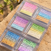 Palette d'ombres à paupières minérales multichromes lumineuses personnalisées en gros, OEM, haute pigmentation, sans cruauté, effet caméléon, marque privée