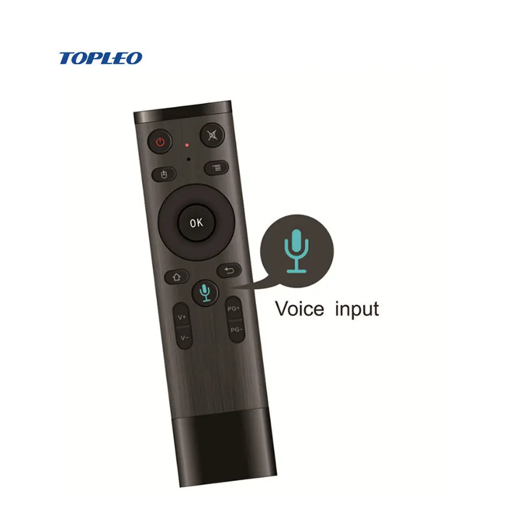 Q5 Multifunctional dvb android tv box Google voice input search remote control wireless air mouse for smart tv