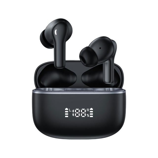 Gaming earphones long battery life headphones noise cancelling True Wireless Earbuds with LED Power Bank