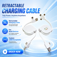 Cable de Carga Múltiple Extensible con Logotipo Personalizado, Cable USB 6 en 1, Carga Rápida, Cable de Carga USB Multi-Puerto, Cable de Carga Económico