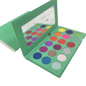 Bán buôn tùy chỉnh 18 màu sắc <span class=keywords><strong>Eyeshadow</strong></span> <span class=keywords><strong>Pallet</strong></span> mịn mượt cao sắc tố màu xanh lá cây <span class=keywords><strong>Eyeshadow</strong></span> với giá thấp - Product Image 1