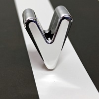 Cuentas de acrílico plateadas con letras del alfabeto y agujero grande, para manualidades DIY, colgantes, informales, con diseño digital, para decoración de zapatos