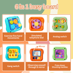 New Montessori Busy Board Baby <strong>Travel</strong> Sensory <strong>Toy</strong> Portable 6 in <strong>1</strong> Multi-functional Activity Cube Educational <strong>Toy</strong> <strong>for</strong> <strong>1</strong> <strong>Year</strong> <strong>Old</strong> - Product Image 2