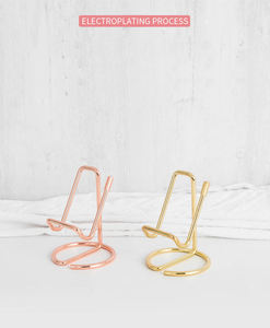 Soporte creativo de diseño moderno de acero para teléfono móvil, diseño moderno y novedoso, escritorio de decoración de metal para persona perezosa móvil de metal - Product Image 6