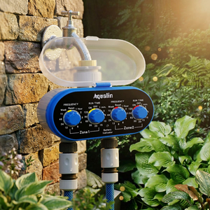 Programmateur d'arrosage <span class=keywords><strong>avec</strong></span> réglages ajustables, système d'irrigation à 4 boutons pour un arrosage précis du jardin - Product Image 1