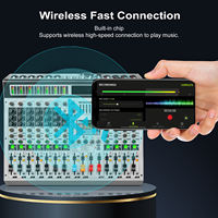Console de mixage audio professionnelle 12 canaux avec 99 effets numériques DSP et carte son pour les performances en studio et sur scène