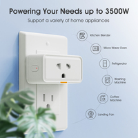 Prise intelligente SMATRUL Tuya WIFI 16A, appareil électroménager intelligent avec minuterie, surveillance de la consommation électrique, contrôle par application, compatible avec Alexa et Google Home