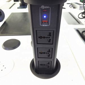 100mm nhà thông minh văn phòng phổ điện foglalat Outlet cơ giới nhà bếp worktop điện nâng tháp ổ cắm với cổng <span class=keywords><strong>USB</strong></span>-C - Product Image 2