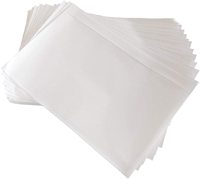 Pochette pour étiquettes C4, transparente, auto-adhésives, en plastique, 5 pièces