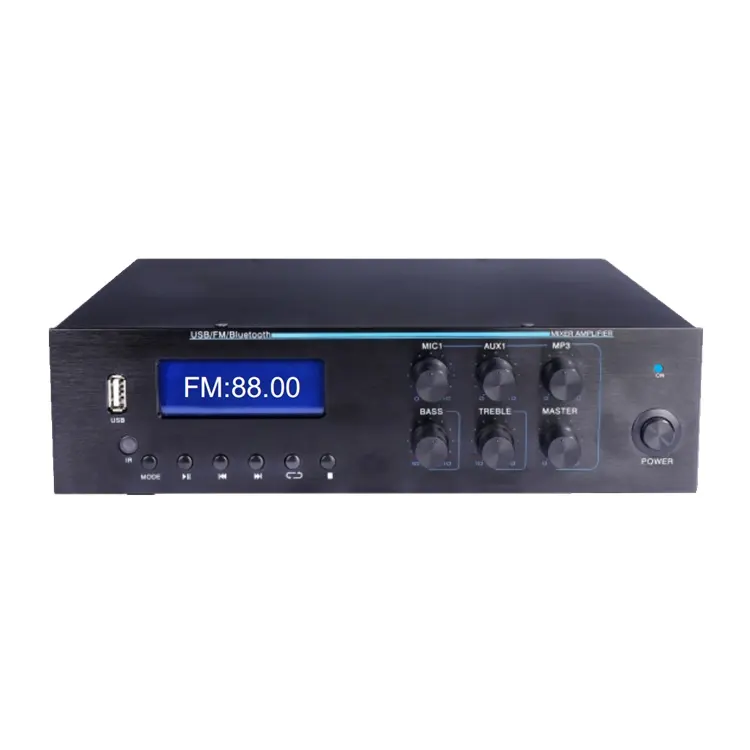TD - 80U BT Home PA Mixing Amplifier Receiver FM Radio Digital LED Home Audio Rack Mount Stereo Power Amplifier