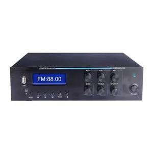 TD-40U Public Address Mixer Power Amplifier PA System 30/40 Watt with Tone Control FM BT MP3 support Power-off Memory Playback
