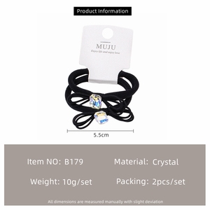 2 mảnh của Hàn Quốc phong cách pha lê tóc quan hệ thời trang scrunchies liền mạch khăn vòng liền mạch ban nhạc cao su Headband - Product Image 5