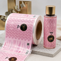 Étiquettes autocollantes personnalisées pour emballages de bouteilles cosmétiques, résistantes à l'eau et à l'huile, rouleaux d'étiquettes de luxe pour pots de soins de la peau, autocollants avec logo