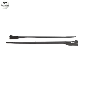 สเกิร์ตข้างคาร์บอนแท้สำหรับรถยนต์เทสล่า โมเดล เอส พลายด์ ปี 2021-2023 พร้อมลิ้นเสริม - Product Image 6