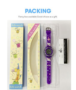 Montre de sport pour enfants Chronomètre numérique avec alarme Design de dessin animé résistant à l'eau - Product Image 6