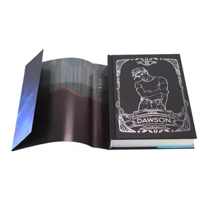 Desain buku edisi spesial Anda sampul hologram kustom buku Hardback dicetak tepian semprot