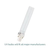 Ampoule UV de remplacement PLS 2 broches 5W/9W/11W/18W/36W/55W, lampe stérilisatrice UVC ultraviolette pour étangs et aquariums