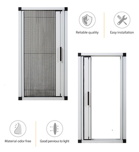 ZS Custom Modern Design Bi-folding Retractable Transparent Fly <strong>Mesh</strong> Mosquito Net Insect-proof Touch <strong>Door</strong> Window <strong>Screens</strong> - Product Image 4
