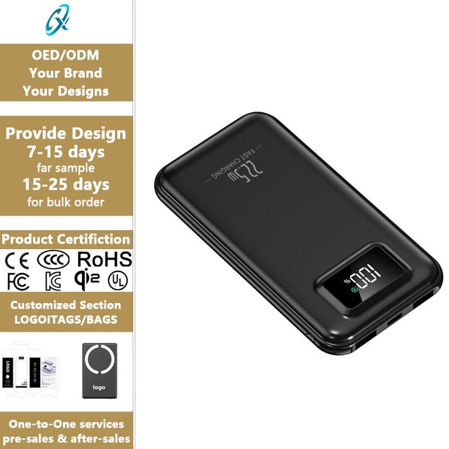 New Arrival PD22.5W Fast Charging 20000mAh Power Bank Dual USB & Type-C Output Portable External Battery Charger for Smartphone