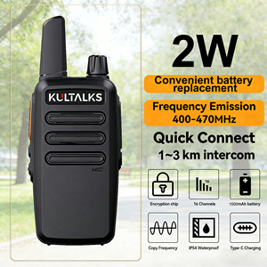 KULTALKS KT19 Analog Handheld Walkie Talkie 2W Long Distance Wireless <strong>Communication</strong> UHF400-470MHz 2pcs Set M2622 - Product Image 2