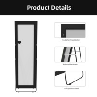 Salon de grande taille Smart Touch mural Stand Up Body Led Floor Long Dressing avec lumière 3 couleurs obscurcissant le miroir pleine longueur