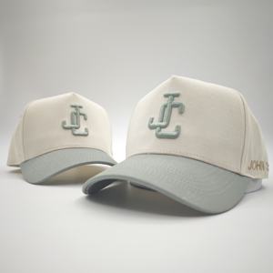 Casquette de baseball en coton ajustable à 5 panneaux, bicolore, avec broderie 3D personnalisée, motif Oxford à pois, visière incurvée, haute qualité, vente en gros - Product Image 1