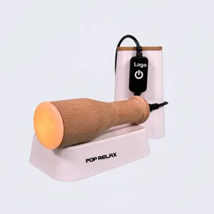 Yeni varış POP RELAX çok fonksiyonlu cilt bakımı kozmetik araçları kızılötesi ısıtma ışık dalga kullanışlı yeşim yüz silindir masaj