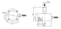 Sensor de fuerza de alta precisión OEM/ODM de 200 kg con celda de carga de botón de compresión en miniatura, medidor de deformación de acero aleado, sensor de peso 2.0mV/V