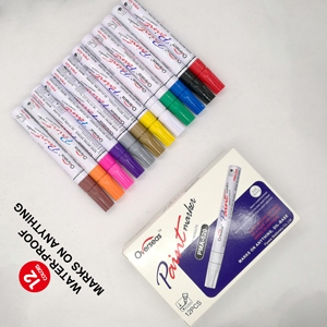 紙に常時インクで書くための28色3mmニブオイルベースの固体塗料マーカーペン - Product Image 5