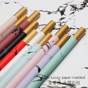Luxury Marble <b>Patterned</b> <b>Paper</b> Waterproof Flower Wrapping <b>Paper</b> Gold Coated <b>Paper</b> for Florist Wrap Material - Product Image 6