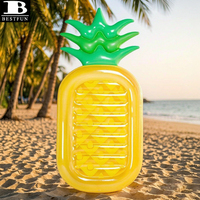 Bouée de piscine gonflable géante en PVC épais de qualité supérieure en forme d'ananas, flotteur aquatique pour fête estivale à la plage