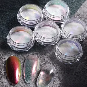 1 G 1 PCS Polvo para uñas, pigmento holográfico iridiscente efecto sirena, polvo para frotar, purpurina, esmalte en gel, decoración para manicura - Product Image 2