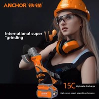 Meuleuse d'angle électrique sans fil rechargeable de qualité industrielle avec déclencheur de type interrupteur de moteur sans balais pour couper et polir