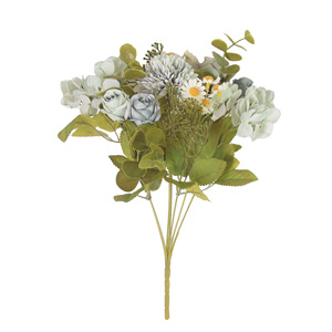 Ramo de Flores Artificiales Baihuabang, Rosas Blancas, Hortensias, Margaritas, Flores de Seda y Plástico, Decoración de Interiores para el Hogar, Estilo Nórdico - Product Image 5